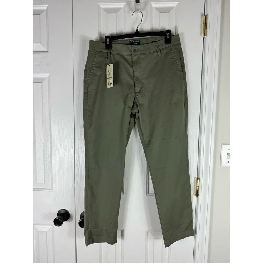 NWT Dockers Womens Olive Slim Ankle Pants Size 31